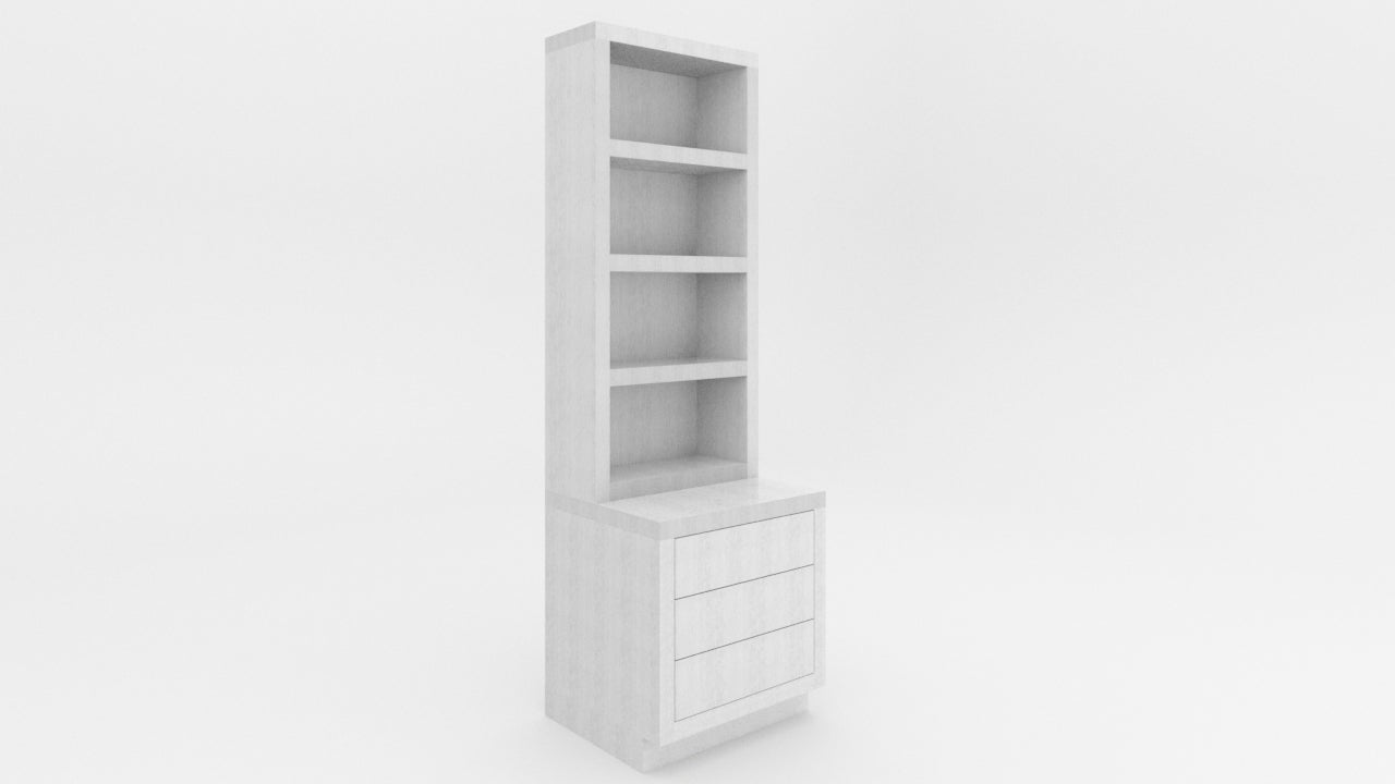 "Illinois" Nightstand with Upper Section